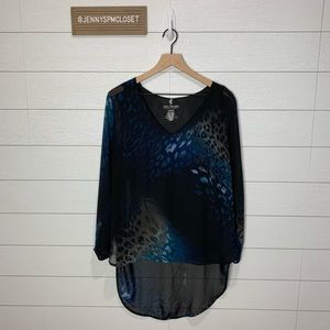 Juicy Couture Large Black & Blue Top